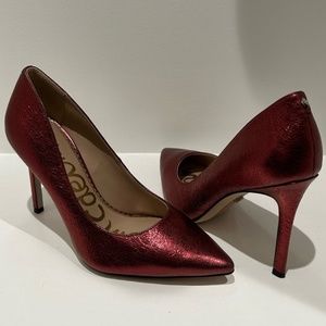 Sam Edelman Metallic Red Hazel Heels